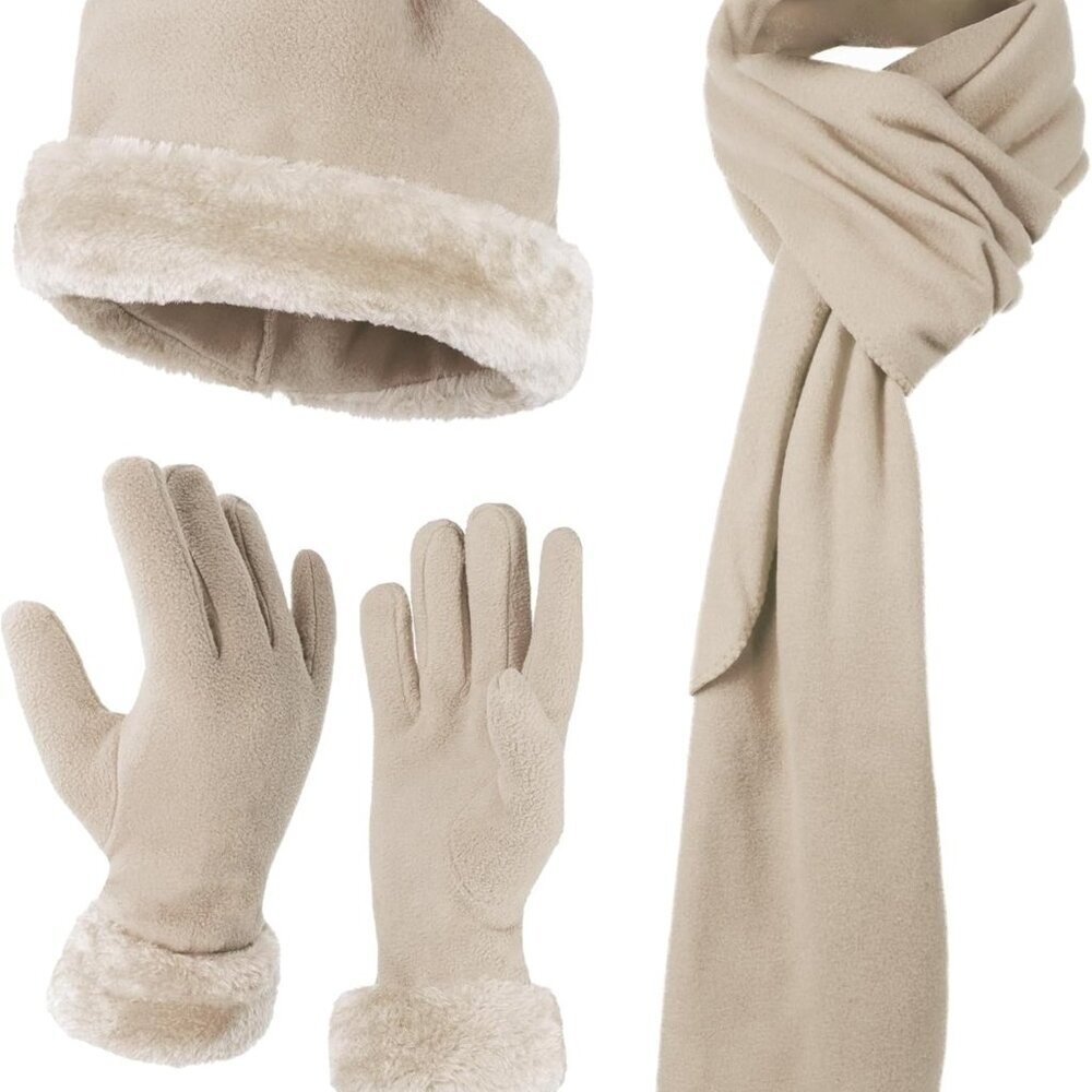 Women's Warm Fleece Winter - Women's Hat and Glove Set + Hats Gloves Scarves for